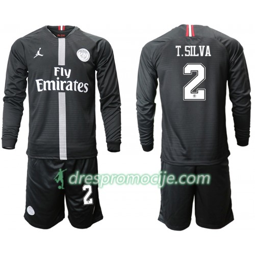 Paris Saint-Germain Dres T.SILVA 2 Jodan Crna Dječji Treći 2018/19 Dugim Rukavima Paris Saint-Germain Dres T.SILVA 2 Jodan Crna Dječji Treći 2018/19 Dugim Rukavima